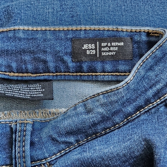 BUFFALO DAVID BITTON Women's Jess Rip & Repair Mid-Rise Skinny Jeans 8/29 - Picture 4 of 8